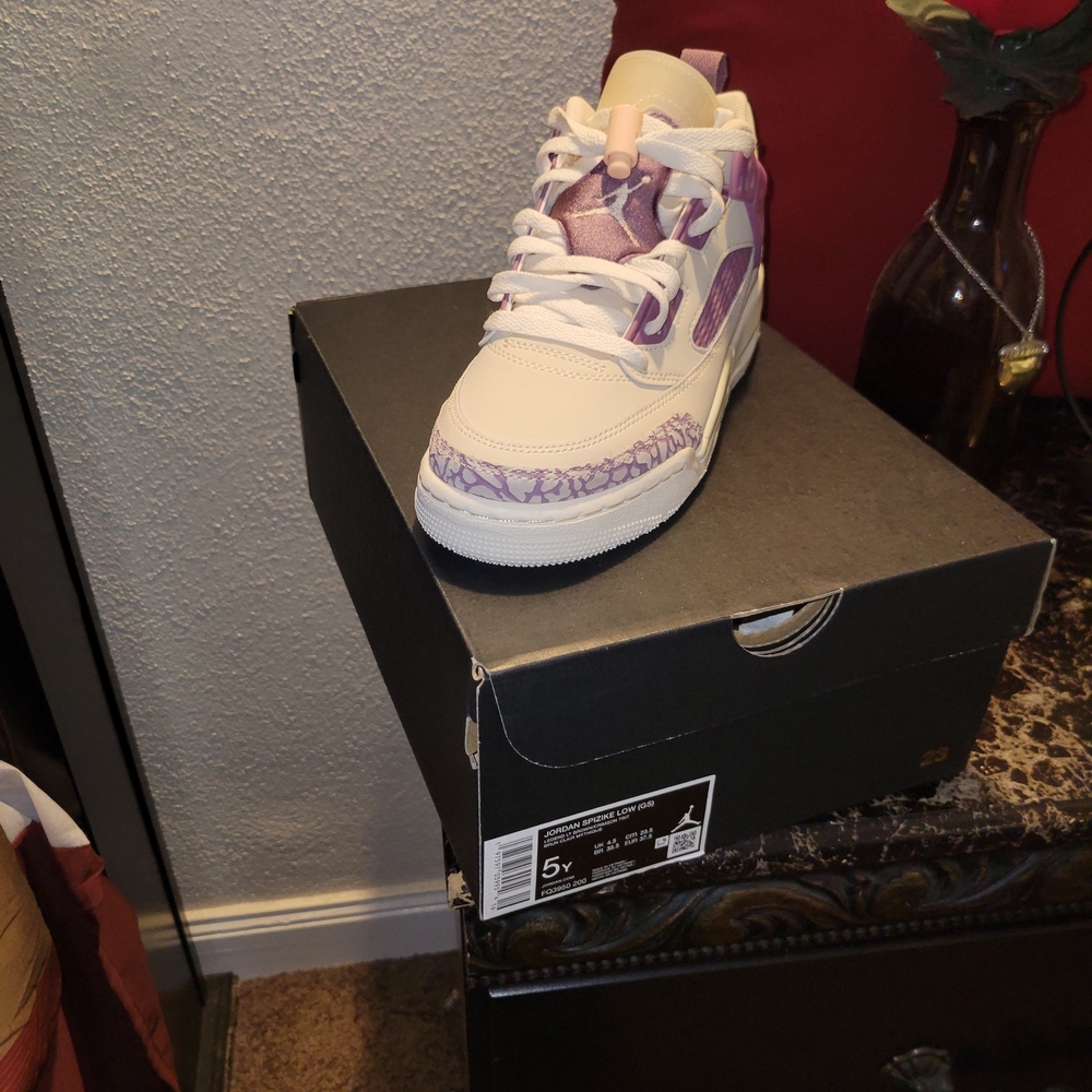 Jordan Purple and White Sneakers Classic Athletic Style